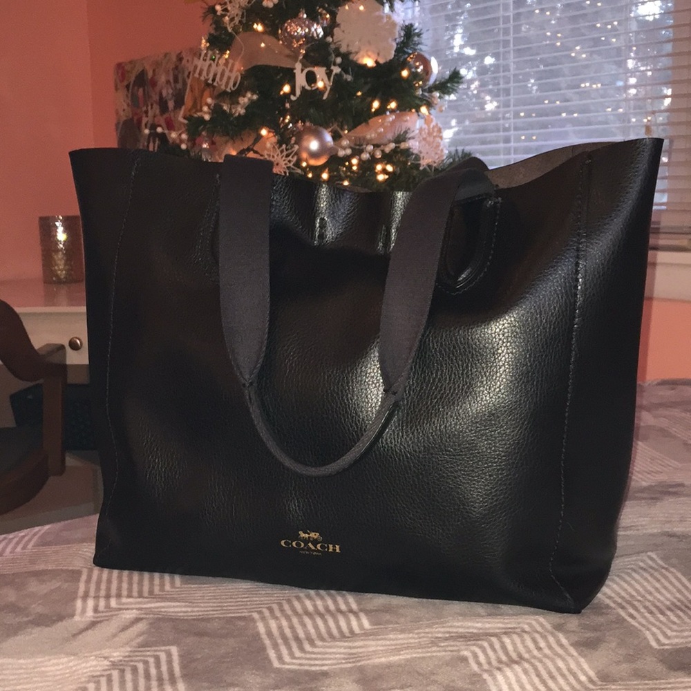 COACH leather tote bag